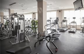 Large well-equipped fitness center