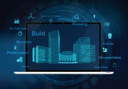 computer program with building model and statistics
