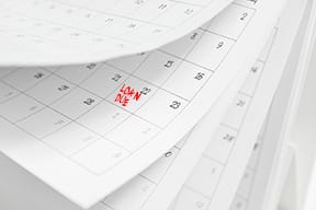 pages of calendar flipping to show loan due date