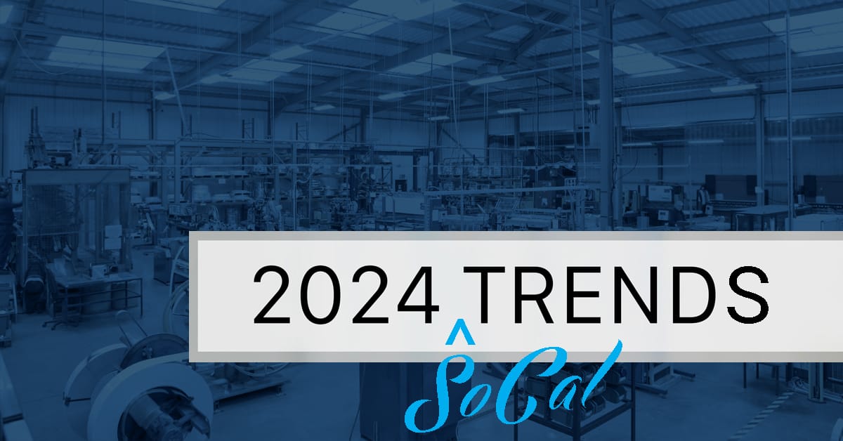 2024 SoCal Trends overlay on an industrial shop photo