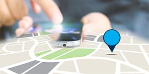 Navigating location on a smart phone