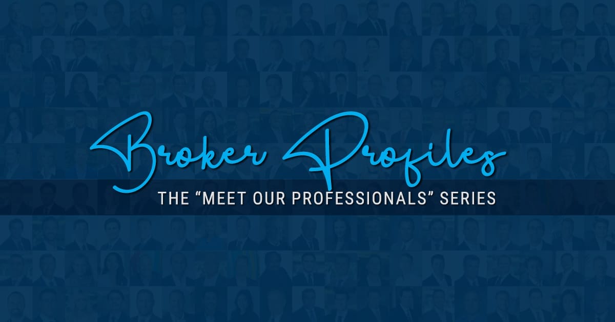 Broker Profiles The Meet our Professionals series overlay on grid of Voit brokerage professionals headshots