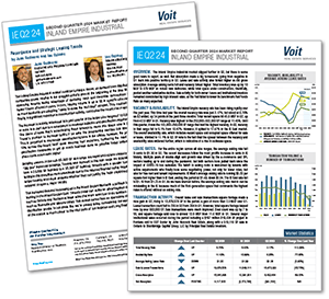Front and back cover of the Inland Empire Industrial Market Report