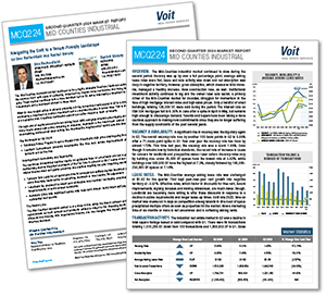 Front and back cover of the Mid Counties Industrial Market Report