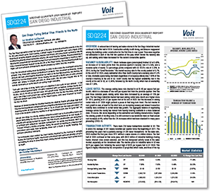 Front and back cover of the San Diego Industrial Market Report